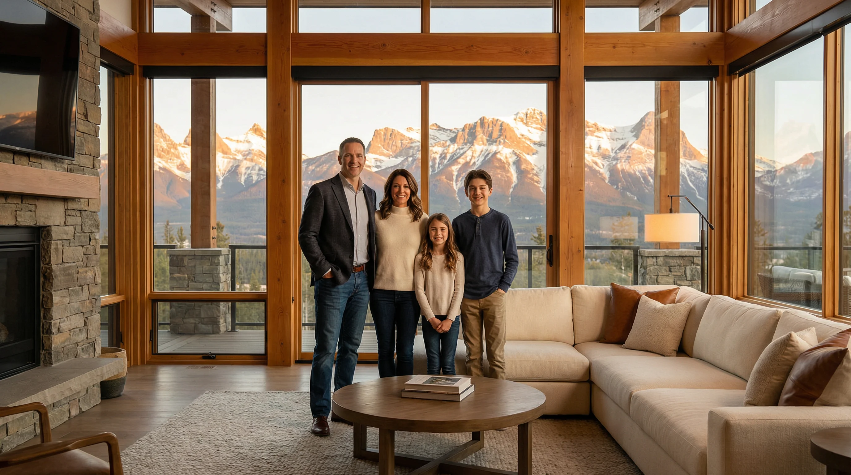 Denver family in luxury home