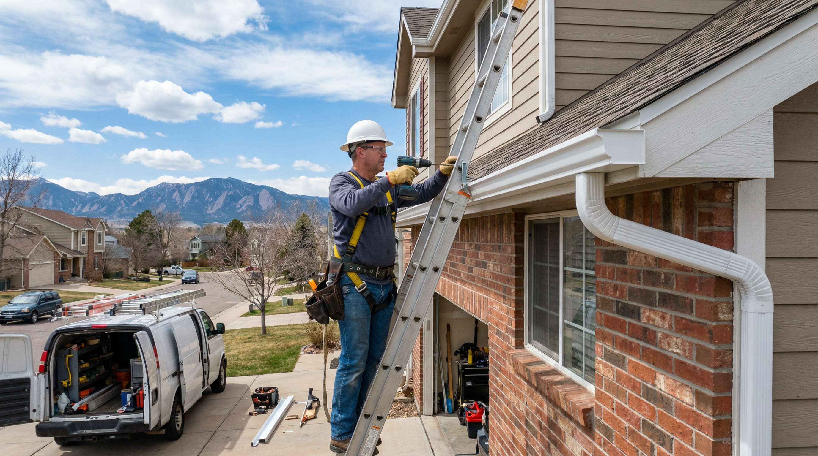 Gutter installation work